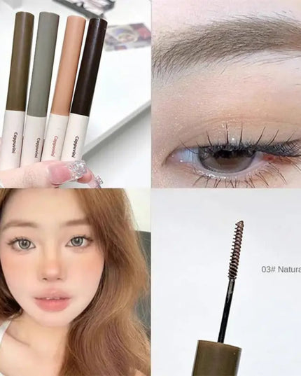 PHOERA 5-Colors Double-headed Eyebrow Pencil Automatic Rotation Ultra-fine Eyebrow Pencil Waterproof Makeup Free Eye Cosmetics