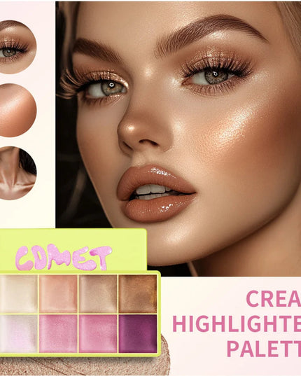 8-color cream highlighter Eye and face highlighter contouring Highlighter Palette