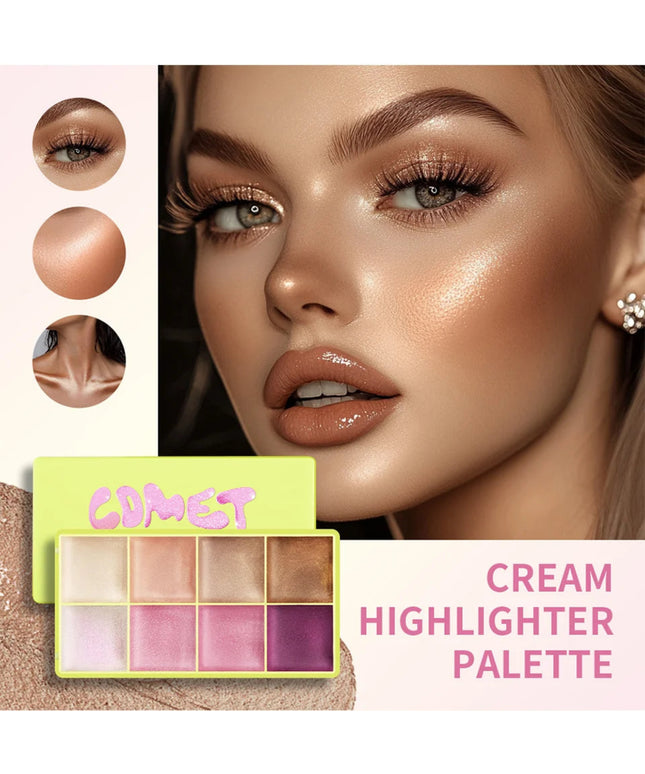 8-color cream highlighter Eye and face highlighter contouring Highlighter Palette