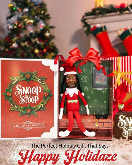 Handmade Christmas Elf Snoop Dogg Snoop on a Stoop plus h Toys w/ Long Leg Bookshelf Shelf Decor Tshirt Sunglasses Necklace