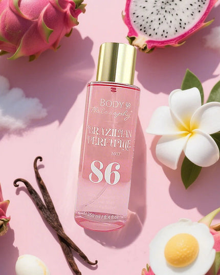 Women's Brazilian Perfume, 250ml Body & Hair Mist, Vanilla Uplifting Fragrance, Long Lasting Floral Fruity Gourmand Scent Spray