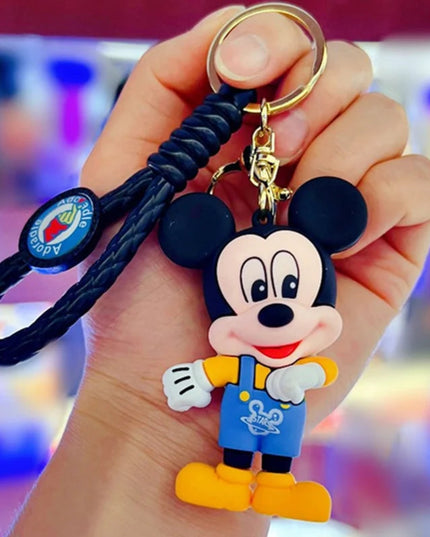 Anime Disney Figure Villain Maleficent The Evil Queen Cruella Silicone Keychain Bag Key Ring Pendant Children Toy Birthday Gifts