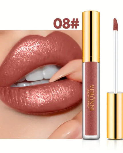 10-Shade Diamond Shine Lip Gloss High Pigment, Non Stick Cup SmudgeProof Long-Lasting for All Skin Types Glitter Liquid Lipstick