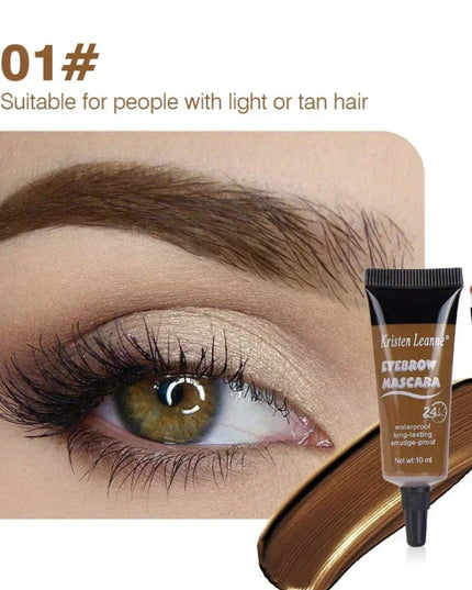 Natural 6 Colors Liquid Dyeing Eyebrow Cream Set Waterproof Durable Brown Tint Eyebrow Henna Mascara Eyebrows Paint Makeup