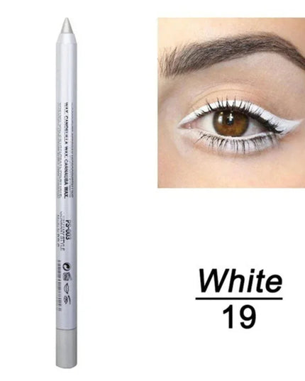 14-Color Eyeliner Pencil Long Lasting Smokey Punk Style Eye Liner Pen Waterproof High Pigmented Pearly Shimmer Eyeshadow Stick