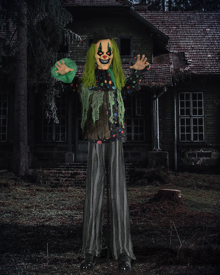 Circus Clown Halloween Animatronic W/ Sound Activated for Party