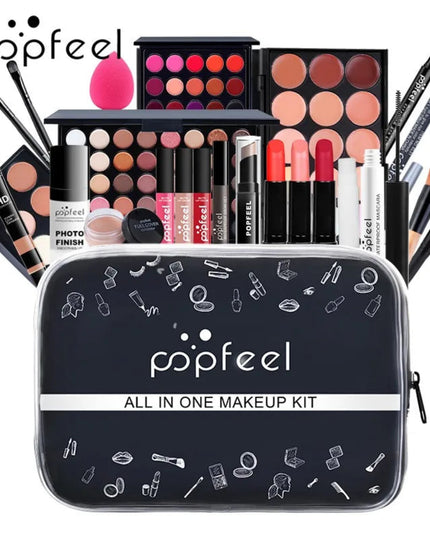 POPFEEL All In One Makeup Kit  for Women Full Kit Set, All in One Makeup Sets Include Eyebrow Eyeliner Eyeshadow