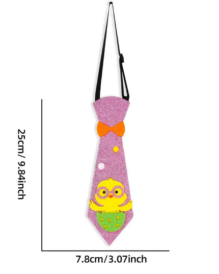 Easter Funny Necktie Cartoon Bunny Egg Chick Felt Ties for Kids Easter Party Costume Props Accessories Easter Decoration 2026