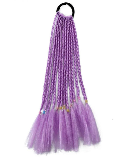 1 PCS New Girls Dirty Braids Colorful Twist Tie Wigs Ponytail Kids Hair Accessories Headbands Rubber Bands Princess Headwear