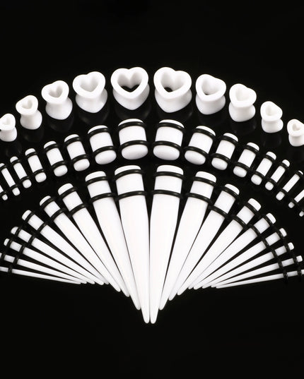 36pcs-54pcs 14G-00G Acrylic Ear Plugs and Tunnels Ear Gauges Stretching Kits Ear Dilations Piercing Body Jewelry