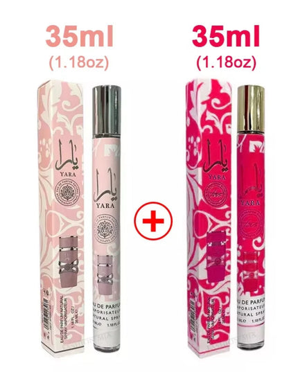 2pcs 35ml Yara Perfumes Cologne Lasting Fragrance Men's Women's Arabian Perfume Spray Floral Scent Gift Eau De Parfum