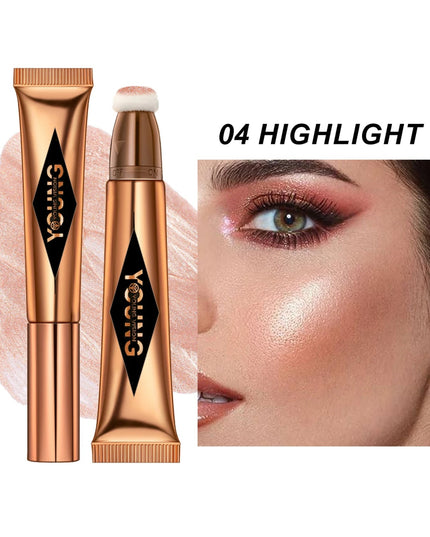 YOUNG VISION air cushion, powder blusher, high gloss stick, makeup liquid, rouge, 6 colors optional