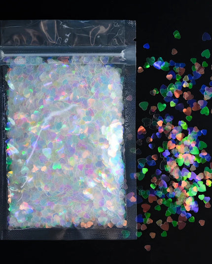 10g Laser Silver Star Nail Glitter Sequins 3D Holographic Stars Butterfly Sparkle Flakes DIY Body Eye Bling Manicure Party Parts