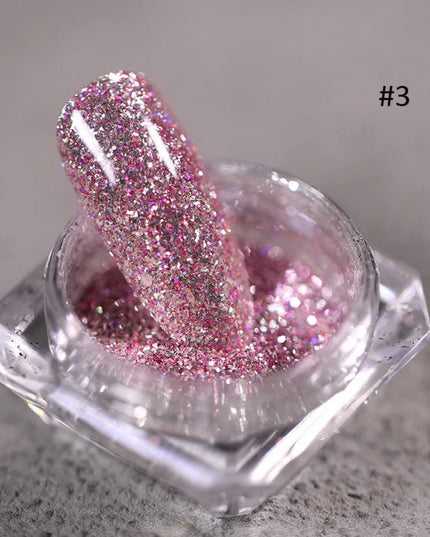 Gold Nail Mirror Glitter Powder (50 colors) Metallic Chrome Dust Nail Art Gel Polish Chrome Pigment Rub Mirror Effect Manicure