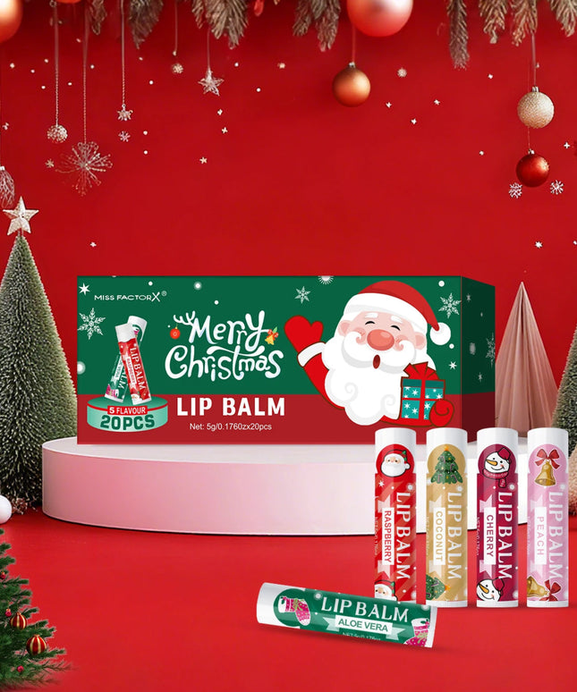 20 pieces/box Christmas lipstick Set Christmas Socks Filler Christmas Gift Long lasting Moisturizing Gloss Non greasy -5 flavors