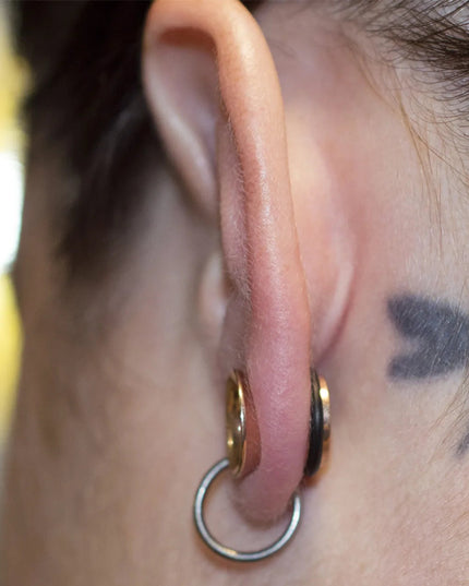 9Pairs Stainless Steel Gold Color Ear Taper Stretching Kit Gauge Expenders Set-18pcs Tapers Or Tunnels Piercing Jewelry 1.6-10mm