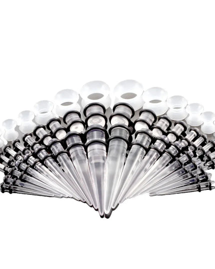 36pcs-54pcs 14G-00G Acrylic Ear Plugs and Tunnels Ear Gauges Stretching Kits Ear Dilations Piercing Body Jewelry