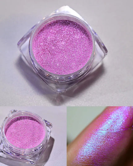 1 Box Multichrome Chameleon Powder Nail Glitter Aurora Neon Rainbow Pigment Chrome Powder Iridescent Eyeshadow Nail Rubing Dust