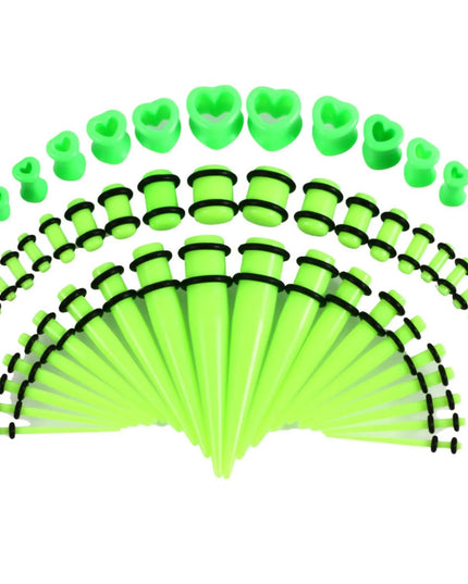 36pcs-54pcs 14G-00G Acrylic Ear Plugs and Tunnels Ear Gauges Stretching Kits Ear Dilations Piercing Body Jewelry