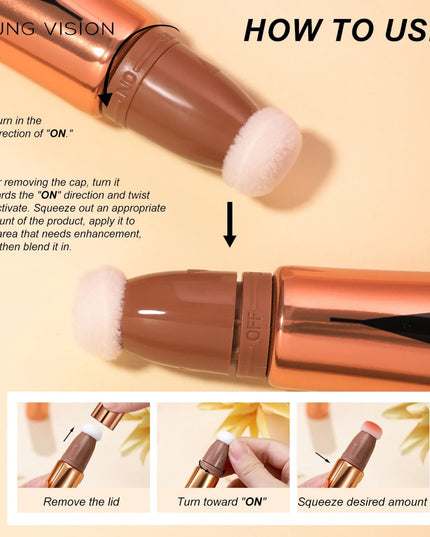 YOUNG VISION air cushion, powder blusher, high gloss stick, makeup liquid, rouge, 6 colors optional