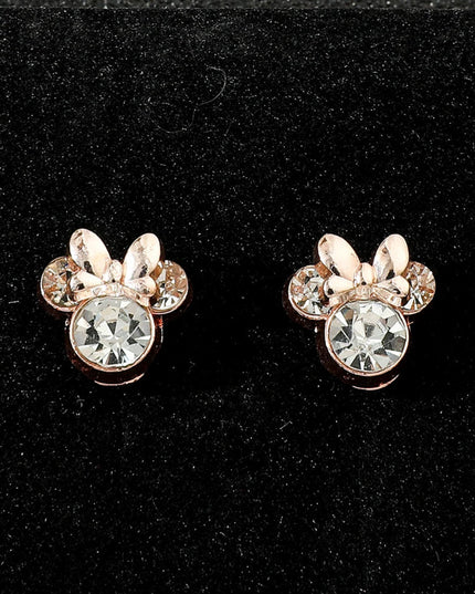 Disney-Cute Cartoon Stitch with Flower Stud Earrings for Women and Teen Girls, Lovely Ear Accessories, Jewelry Gifts for Fans