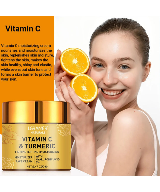 Turmeric Vitamin C Face cream Retinol Moisturizing Firming Hyaluronic Lightening Repairing Smooth Skincare Whitening Creams