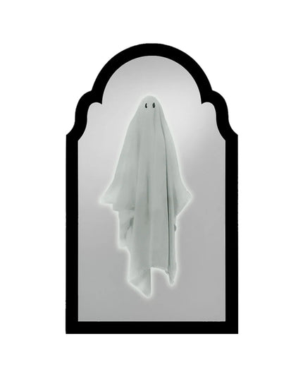 Terror Ghost Mirror NightLight Cute Halloween Home Accessories Spooky Haunted Mirrors Hologram Ghost Prank Decor 35*20cm/50*24cm