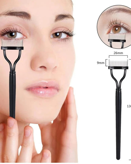 Eyelash Separator Metal Teeth Straight Eyelash Curler Beauty Makeup Stainless Eyelash Brush Comb Mascara Curl Makeup Tool