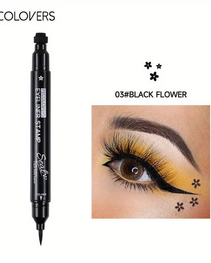 7 Styles Eyeliner Stamp Pen Red Black Liquid Eyeliner Pen Double-ended Lazy Eye Liner Pencil Fast Drying Waterproof Eye Makeup