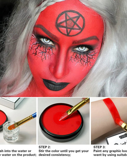 30g 6 color Face Paint Makeup Water Based Makeup Eyeliner Neon Body Art halloween cosplay Festival Fancy Dress Paint SFX Make Up