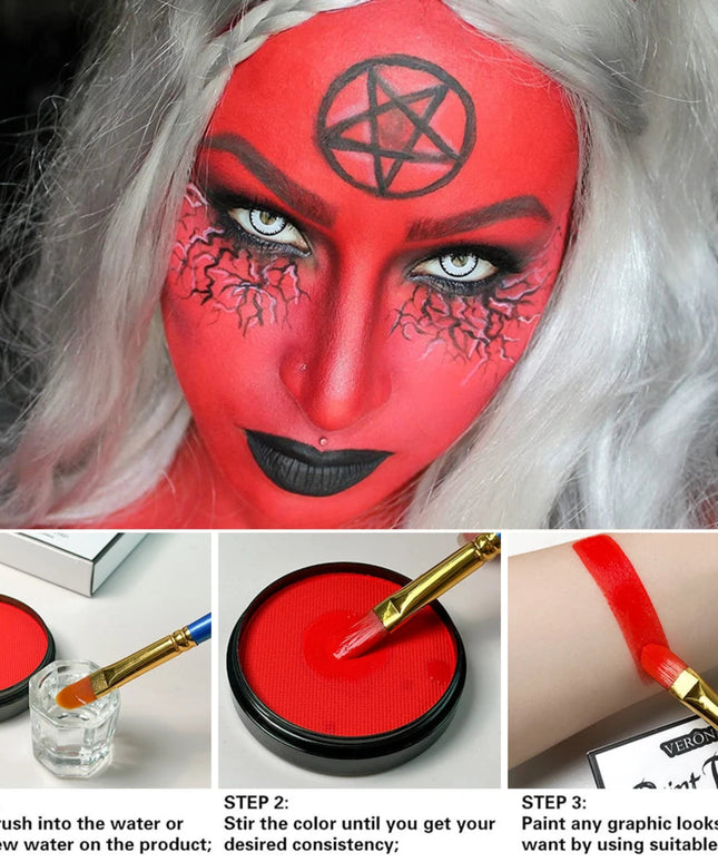 30g 6 color Face Paint Makeup Water Based Makeup Eyeliner Neon Body Art halloween cosplay Festival Fancy Dress Paint SFX Make Up