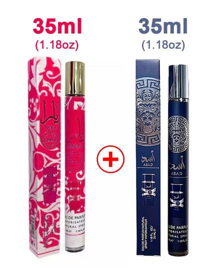 2pcs 35ml Yara Perfumes Cologne Lasting Fragrance Men's Women's Arabian Perfume Spray Floral Scent Gift Eau De Parfum