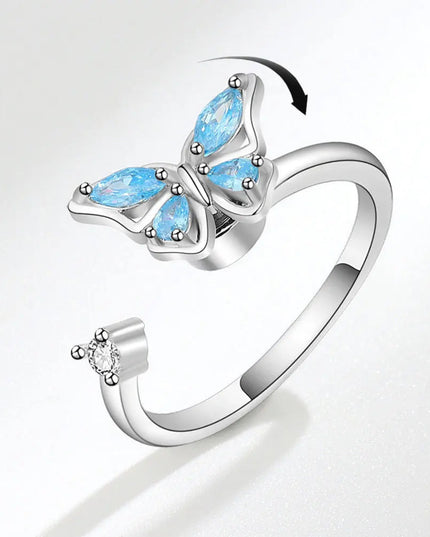 Sam Panda 925 Sterling Silver Sunflower Diamond Zircon Rotatable Ring For Women Gift Relieve Stress Ring Jewelry Wholesale