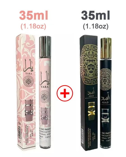 2pcs 35ml Yara Perfumes Cologne Lasting Fragrance Men's Women's Arabian Perfume Spray Floral Scent Gift Eau De Parfum