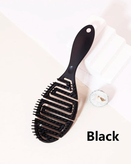 Scalp Massage Hair Brush Hollow Anti static Wet Hair Drying Hair Dryer Hair Brush Styling Tool Special for real hair wigs
