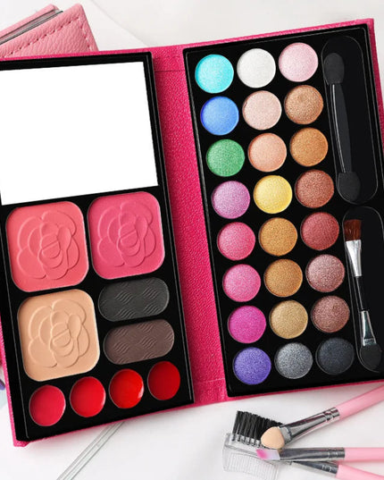 33 Colors Makeup Kit Eyeshadow Powder Blush Lipstick Pallets Long Lasting Girl Pan with Mirror Beginner Plate Cosmetics Makeup