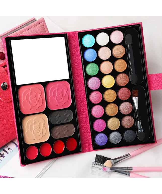 33 Colors Makeup Kit Eyeshadow Powder Blush Lipstick Pallets Long Lasting Girl Pan with Mirror Beginner Plate Cosmetics Makeup