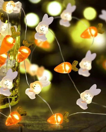 2M 20LED Fairy Light Garland Easter Decorations Bunny Egg Rabbit String Lights Kids Gift Happy Easter Party Decoration Home 2026