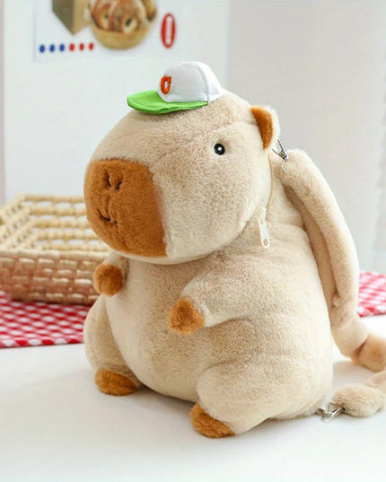 Cute Capybara Plush Backpack for Children, Gift for Girls, Cute Backpack, Playful Accessory, Soft Texture Bag,Stuffed Animals