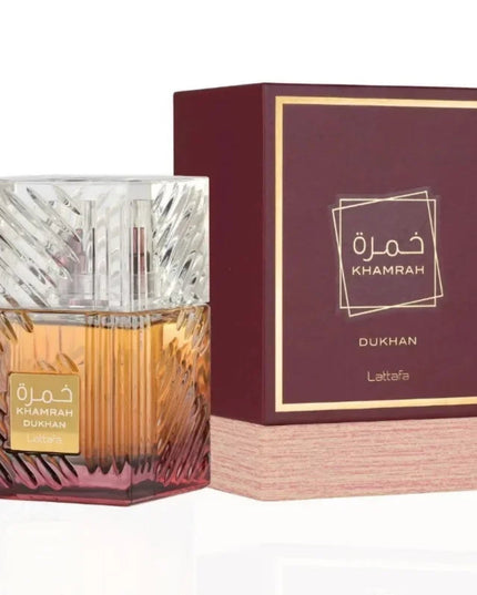 Lattafa Khamrah Dukhan Eau de Parfum Spray 100ml Original Arab Perfumes High Quality Lasting Oriental Perfume Cologne Makeup