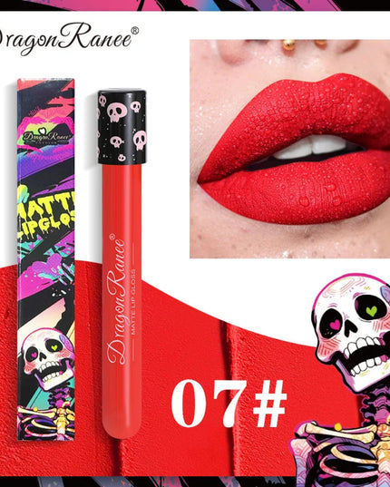 12 Color Halloween Lip Gloss Makeup Black Green Purple Lipstick Christmas Tint Moisturizer Waterproof Matte Lipstick Lip Pigment