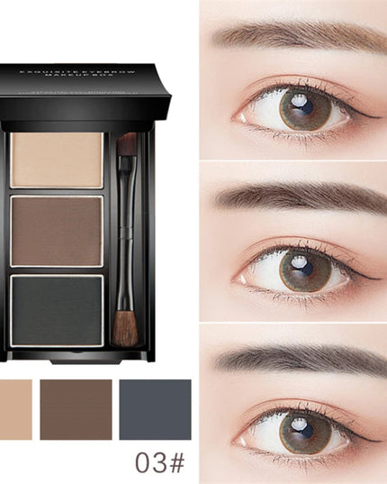 Lasting Eyebrow Powder Waterproof Brow Powder Tint Enhancers Pigment Natrual Eyebrow Shadow Palette with Brush Makeup Cosmetic