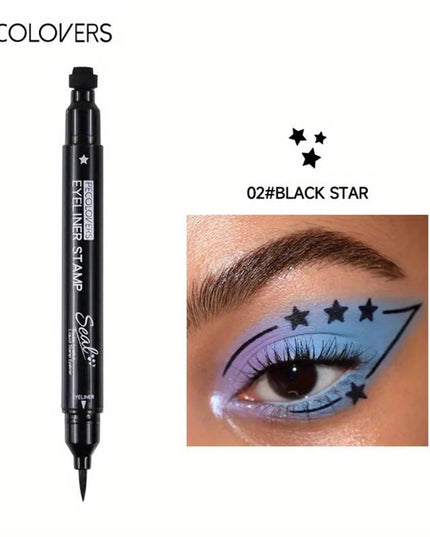 7 Styles Eyeliner Stamp Pen Red Black Liquid Eyeliner Pen Double-ended Lazy Eye Liner Pencil Fast Drying Waterproof Eye Makeup
