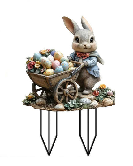 Easter Acrylic Yard Ornaments Multi-Function Courtyard Statue Waterproof Patio Sculpture