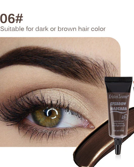 Natural 6 Colors Liquid Dyeing Eyebrow Cream Set Waterproof Durable Brown Tint Eyebrow Henna Mascara Eyebrows Paint Makeup