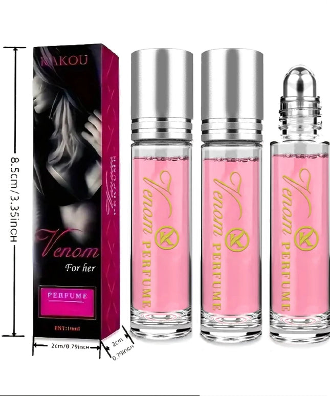 Rollerball Perfume for Women, Women's Cologne, - 3PCS - Travel Portable Perfume, Long Lasting Freshness, - 0.34 FL OZ/10 ML