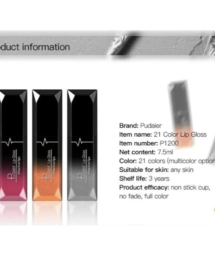 Super Matte Velvet Liquid Lipstick - 21 Colors Christmas Lip Makeup Long Lasting 18 Color Selection Lipgloss Lip Cream