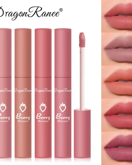 Nude Lip Gloss Matte Velvet Liquid Lipstick Waterproof Sexy Long Lasting Non-stick Cup Nude Red Make-up for Women Korea Cosmetic
