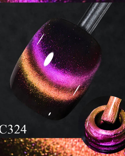 Mtssii 7ml 9D Neon Rainbow Glass Cat Magnetic Gel Nail Polish Double Light Sparkling Glitter Soak Off Varnis Semi Permanent Nail