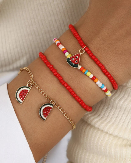 Aihua Cute Girls Purple Butterfly Seed Beaded Bracelet Set Handmade Kids Teen Friendship Best Friends Gifts Jewelry Sets